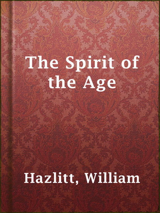 Cover image for The Spirit of the Age